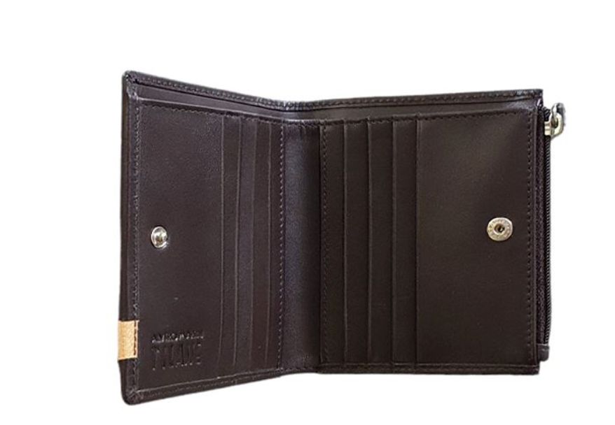 Alviero Martini 1A Classe Portafoglio Uomo In Pelle BV W142 5600 Marrone
